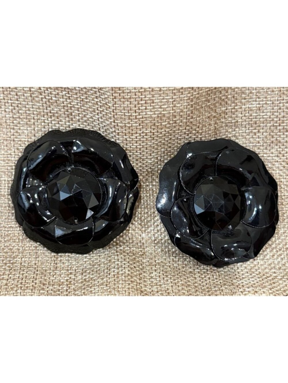 Lindsay Phillips Debbie Black Flower Snap Shoe Charms Interchangeable